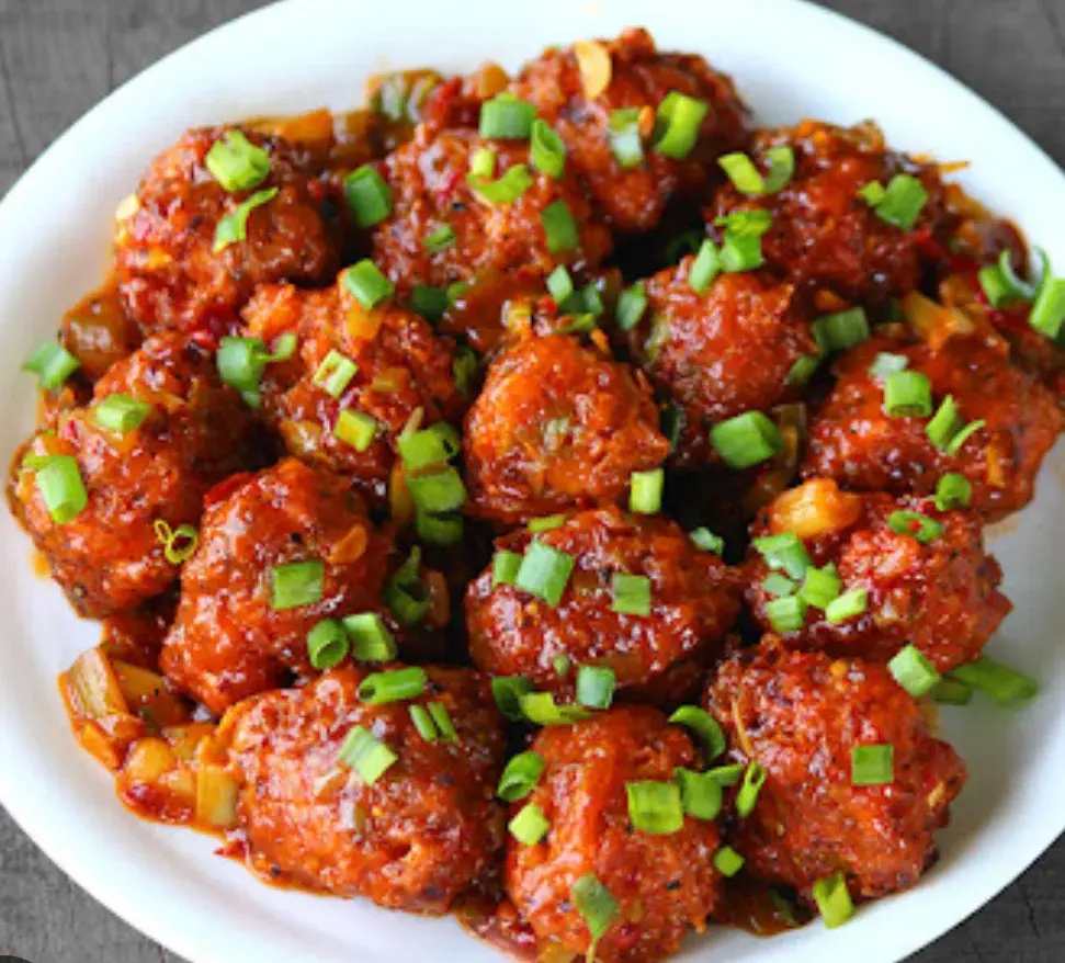 Delicious Vegetable Manchurian at Dosa Kingdom in Calgary, AB